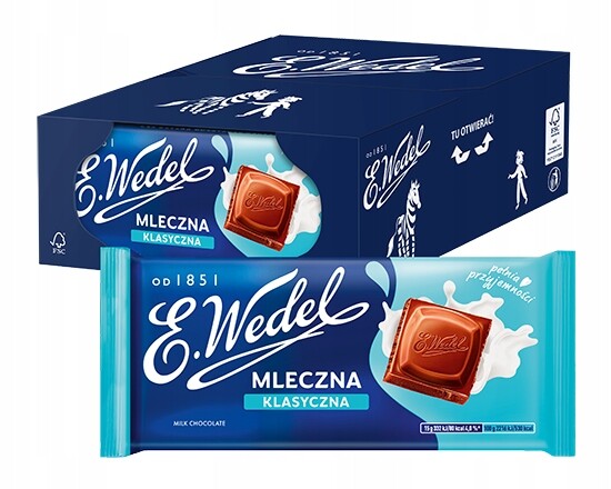 Čokoláda Mléčná E.Wedel Klasická 22x90 g