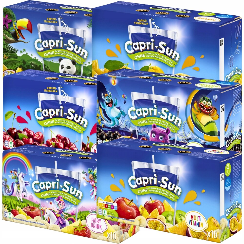 Capri-sun Sada MIX Ovocný Nápoj Džus Ideální Pro Děti 60 Ks De