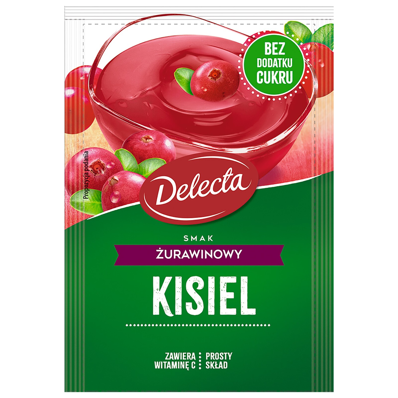 33X Delecta Brusinkový kysel bez cukru, nízkokalorický, 38 g