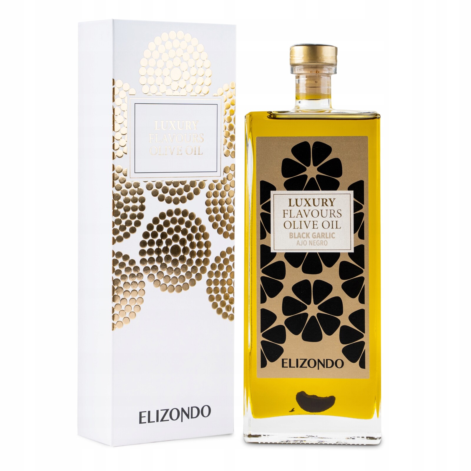 Olej Elizondo Černý Česnek (Ajo negro) 500 ml v dárkovém balení