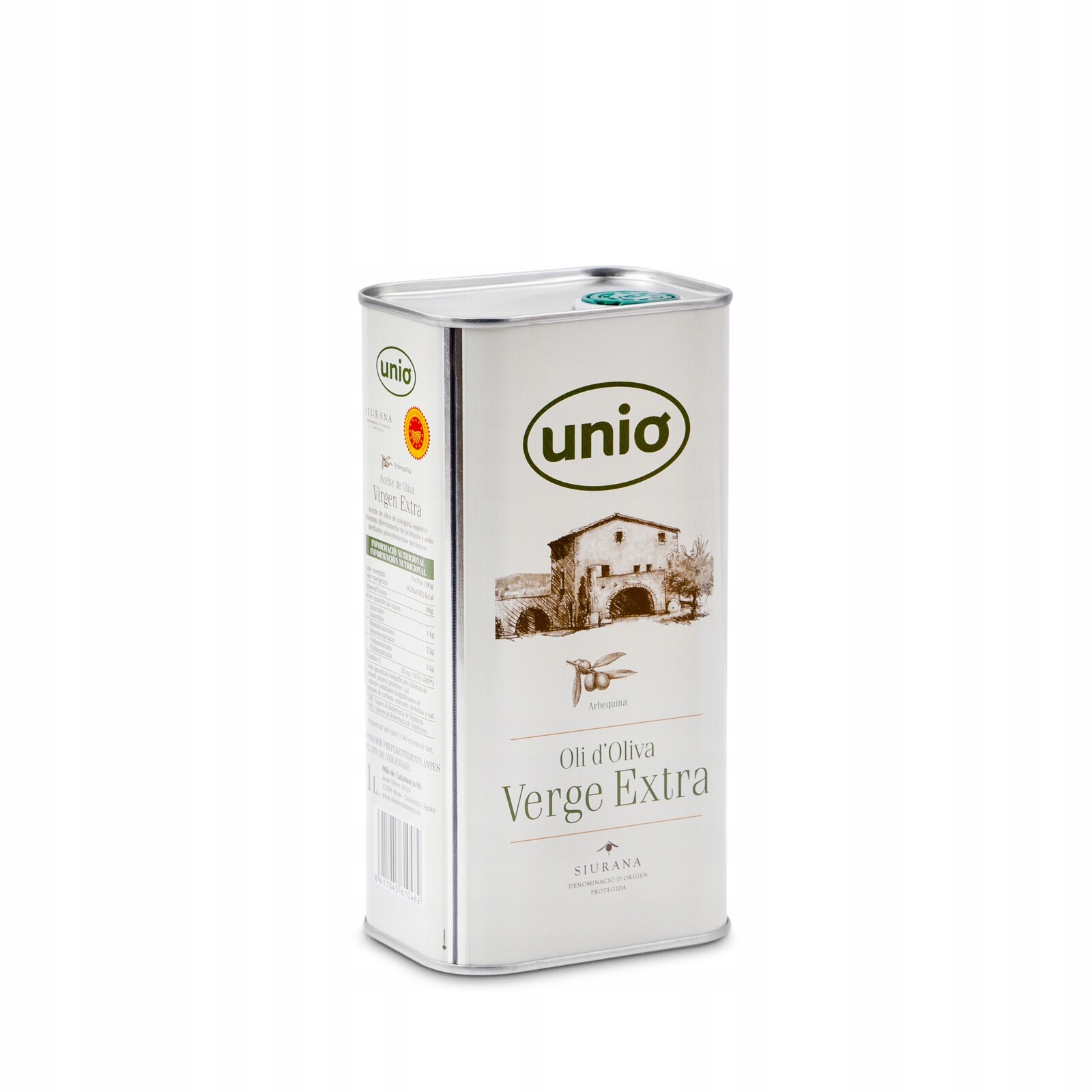 Unió Extra Virgin Arbequina Dop Siurana 1L Plechovka