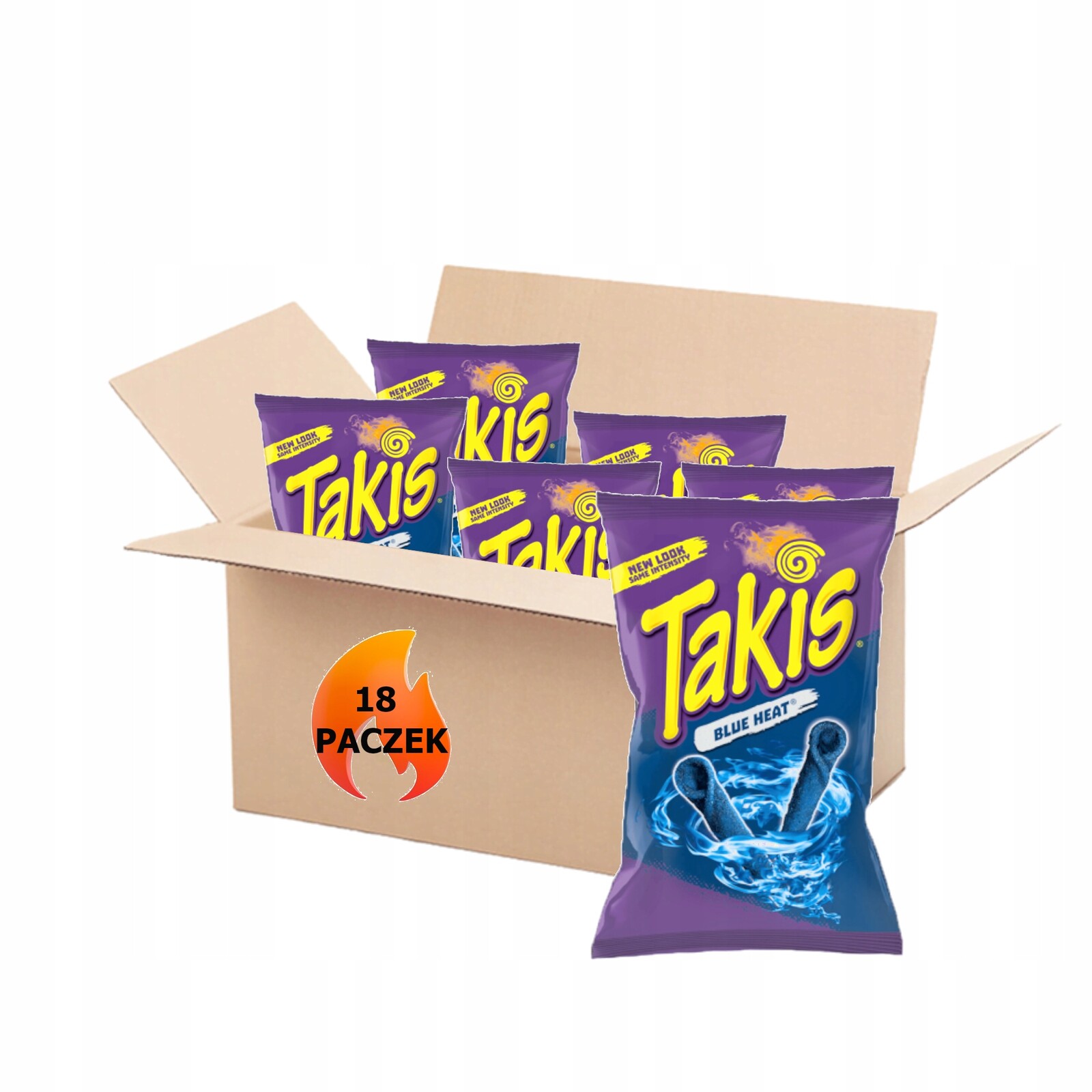 18 x Chipsy kukuřičné Tortilla Takis Blue Heat 100 g