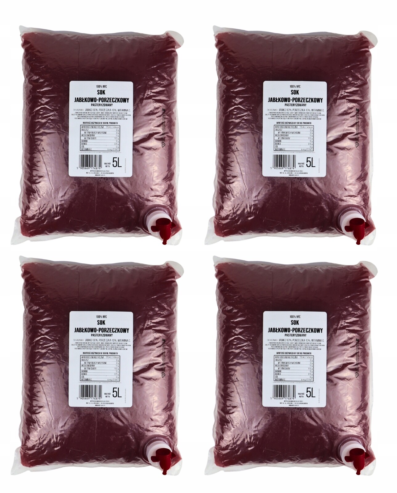 Jablečno-rybízový Džus 3L Nfc Pure Press Jablko Černý rybíz 4x3L