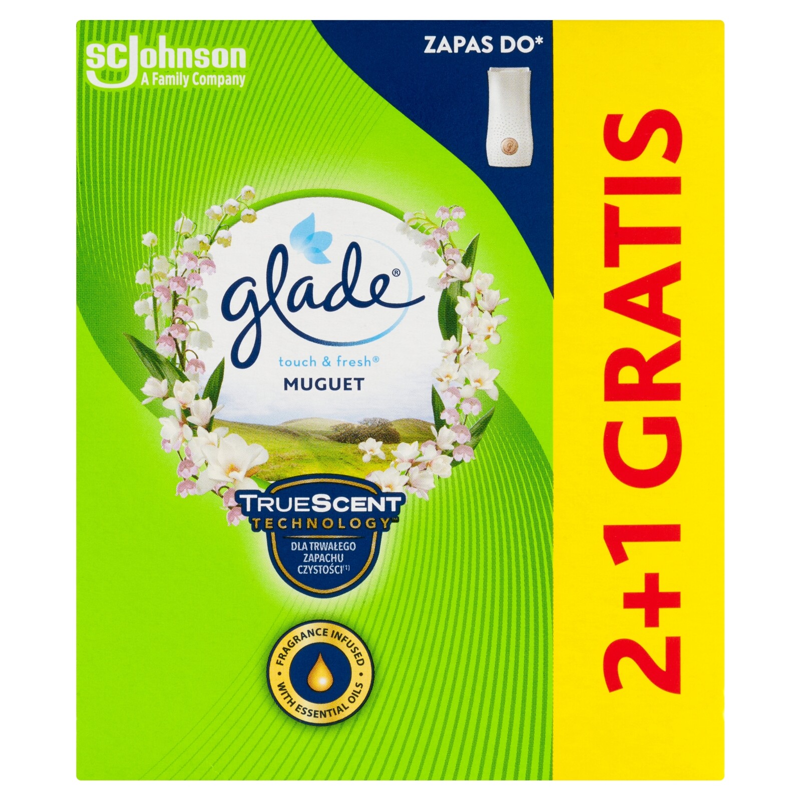 Glade Brise Mini sprej náhradní 10 ml 2+1 Muguet Konvalinka