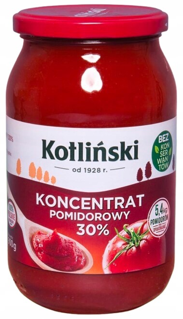 6x Rajčatový koncentrát 30% Kotlinský 900 g