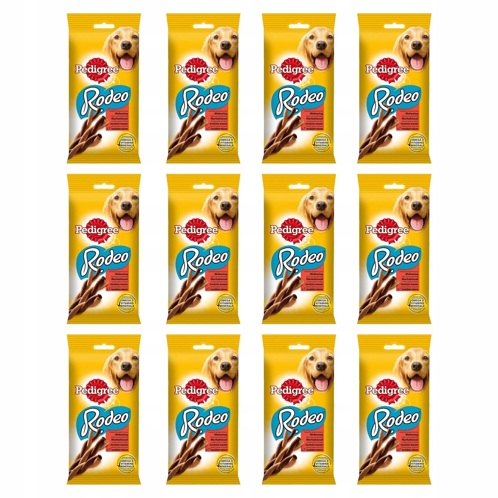 Pochoutka Pedigree Rodeo pružinky s hovězím masem 12 x 123g/7ks