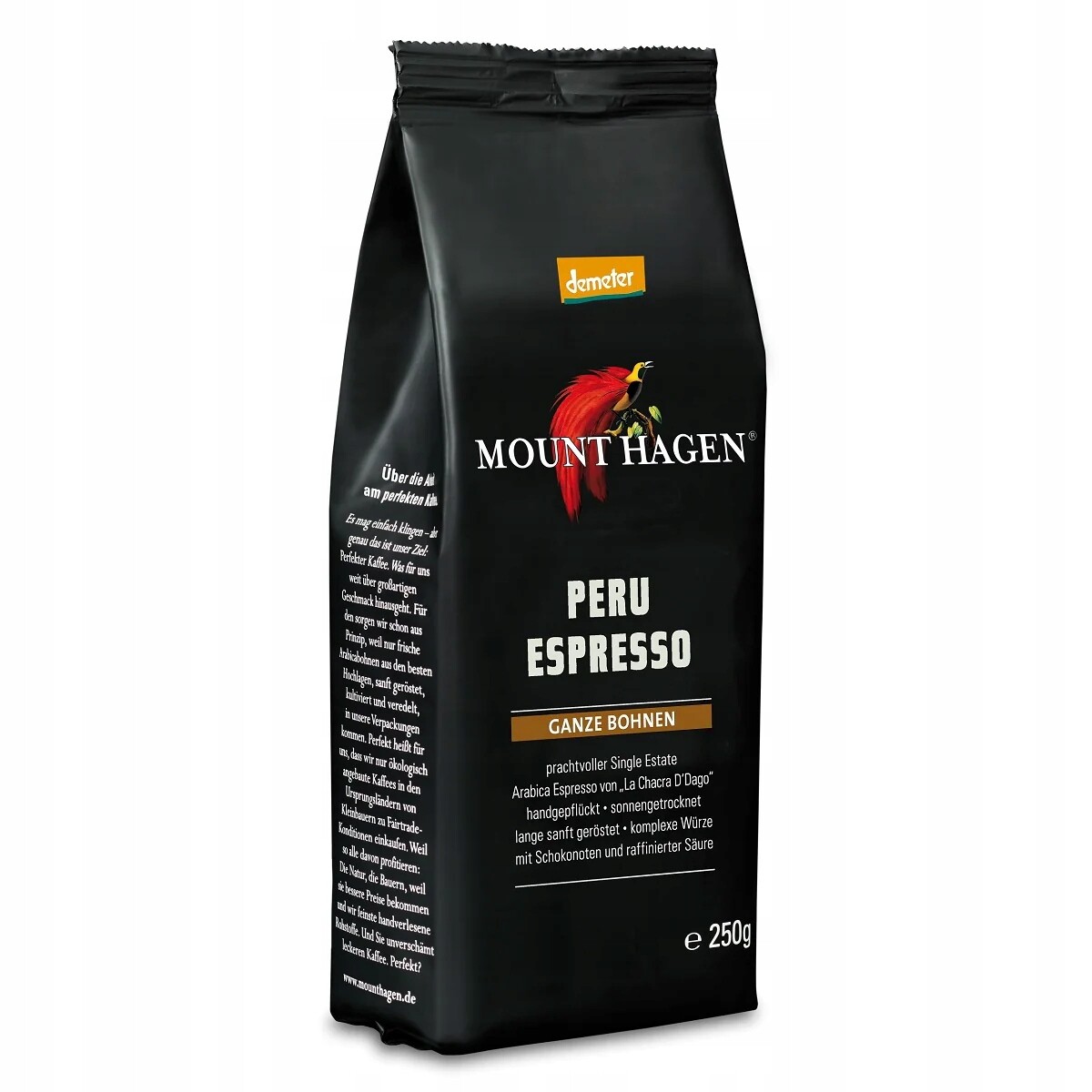 2x Káva zrnková Arabica Peru Espresso Demeter Bio 250 g Mount Hagen