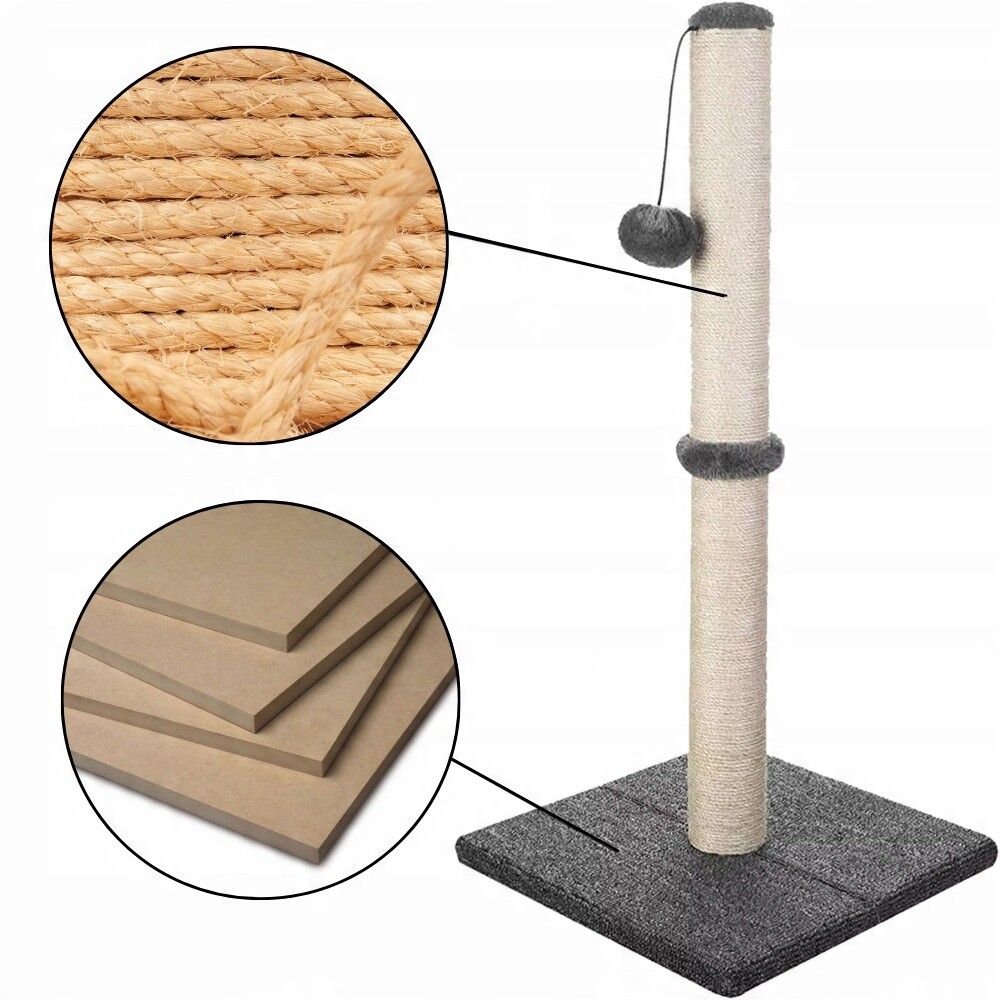 Škrabadlo na škrábání sloupek pro kočky věž 85 x 40 x 40 cm