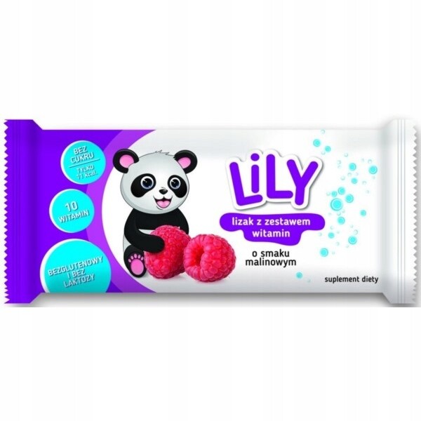 33X Lily Lízátko s vitamíny a malinovou příchutí 8 g
