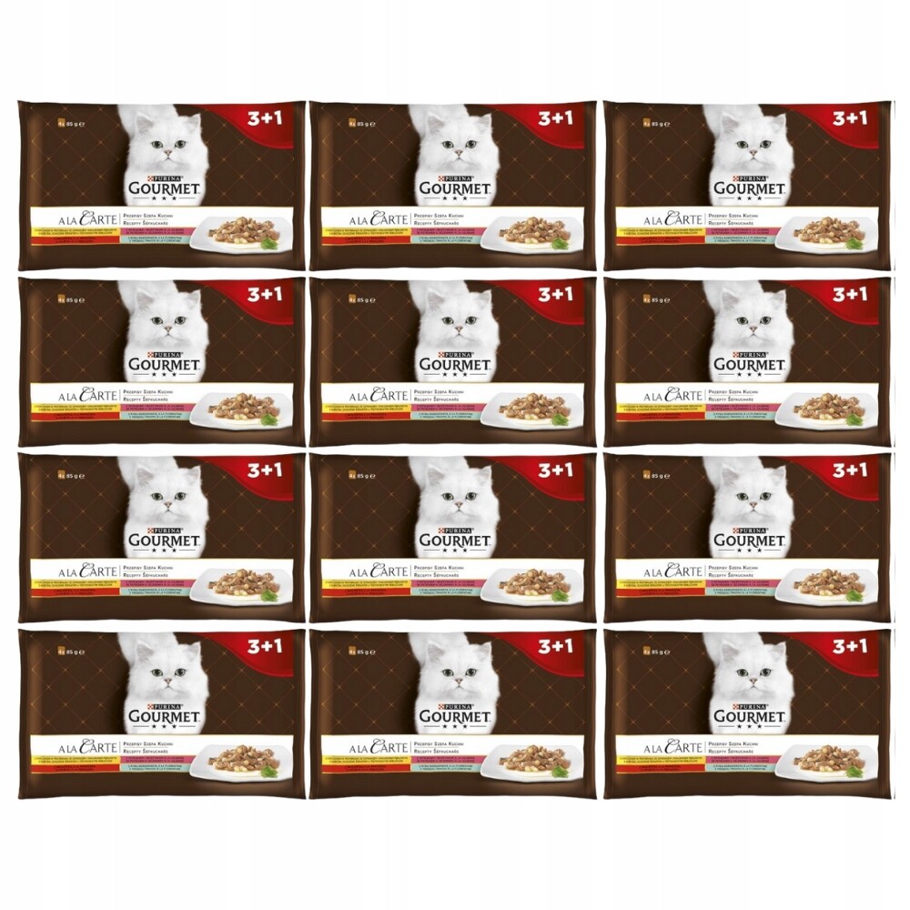 Krmivo mokré pro kočky Purina Gourmet Perle Ala Carte Mix Chutí 48x85 g