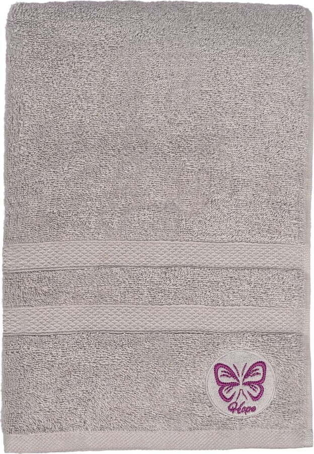 Šedá froté bavlněná osuška 70x140 cm Hope – Foutastic