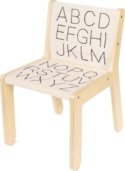 Dětská židle v béžovo-přírodní barvě ABC – Lorena Canals