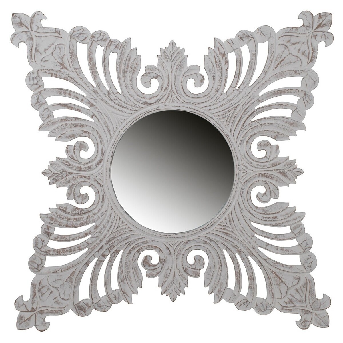 Signes Grimalt  Zrcadlo Zdi S Reliéfem  Bílá