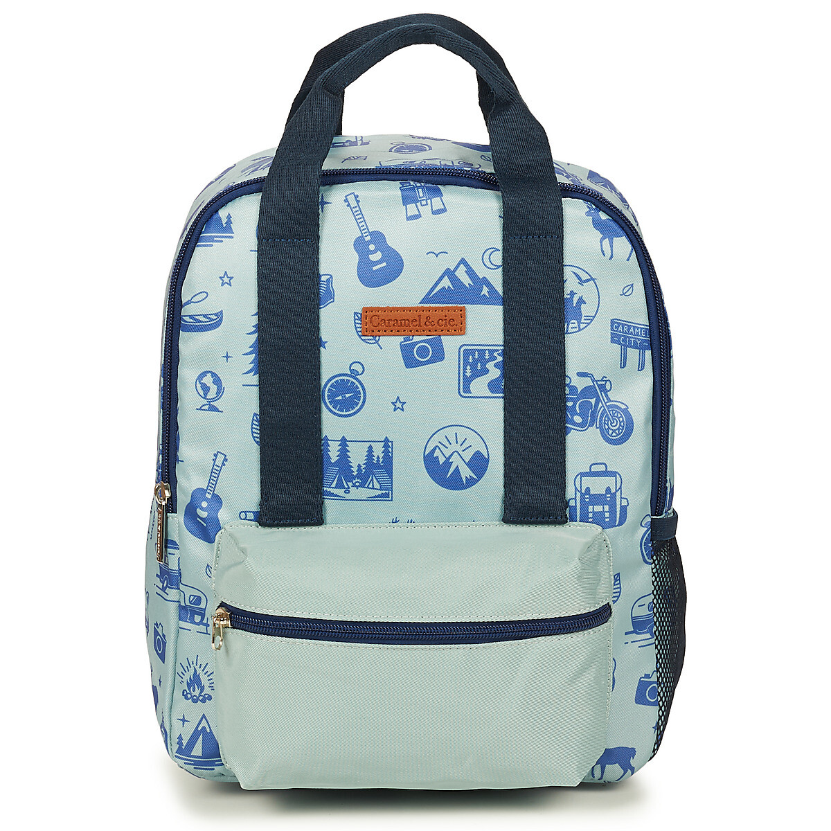 CARAMEL & CIE  SMALL BACKPACK BLUE WILD TRIP  Modrá