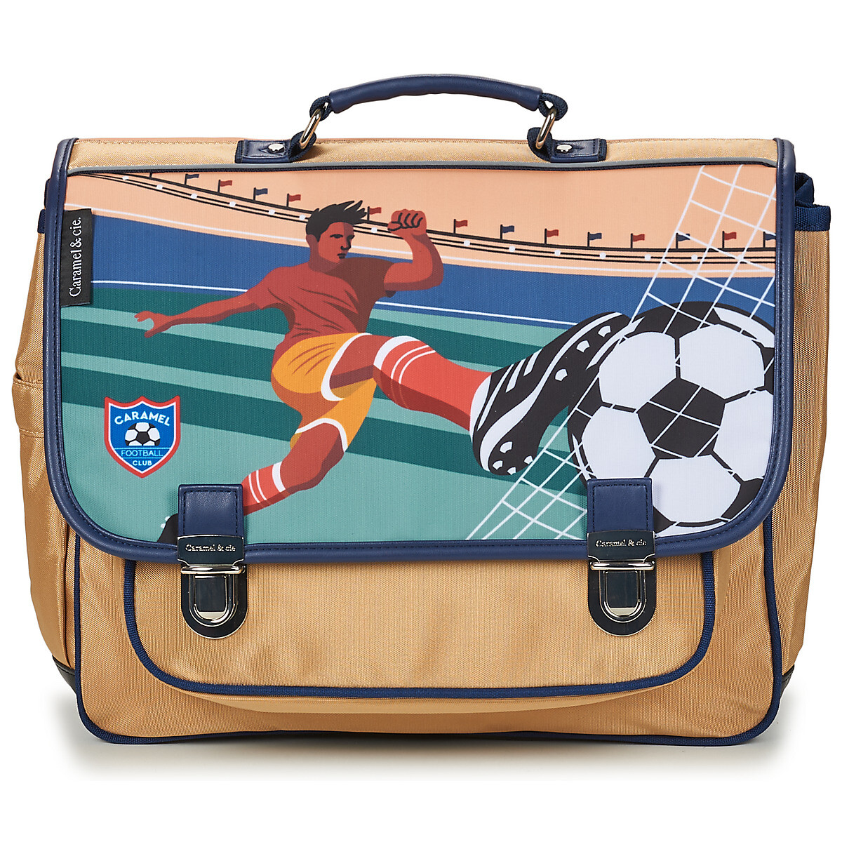 CARAMEL & CIE  CARTABLE 38 CM FOOTBALL CLUB  ruznobarevne