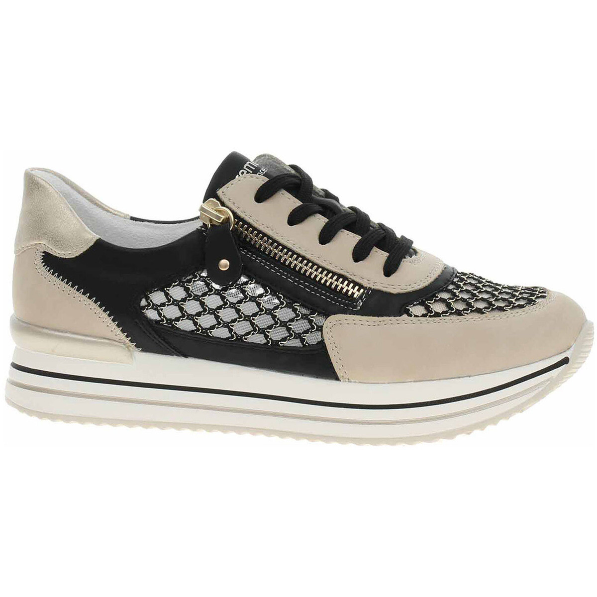 Remonte  Dámská obuv  D1329-03 black kombi  Béžová