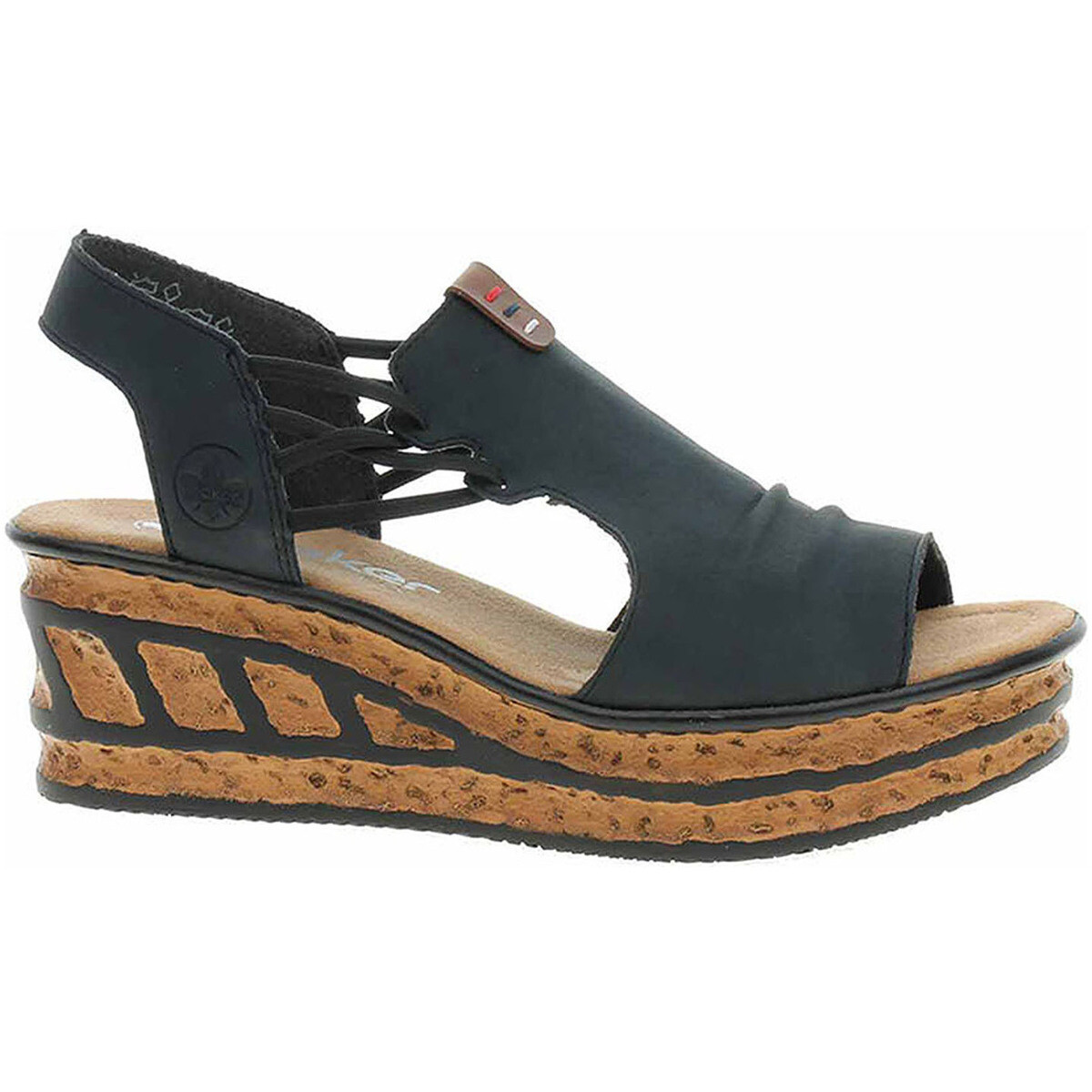 Rieker  Dámské sandály  68175-14 blau  Modrá