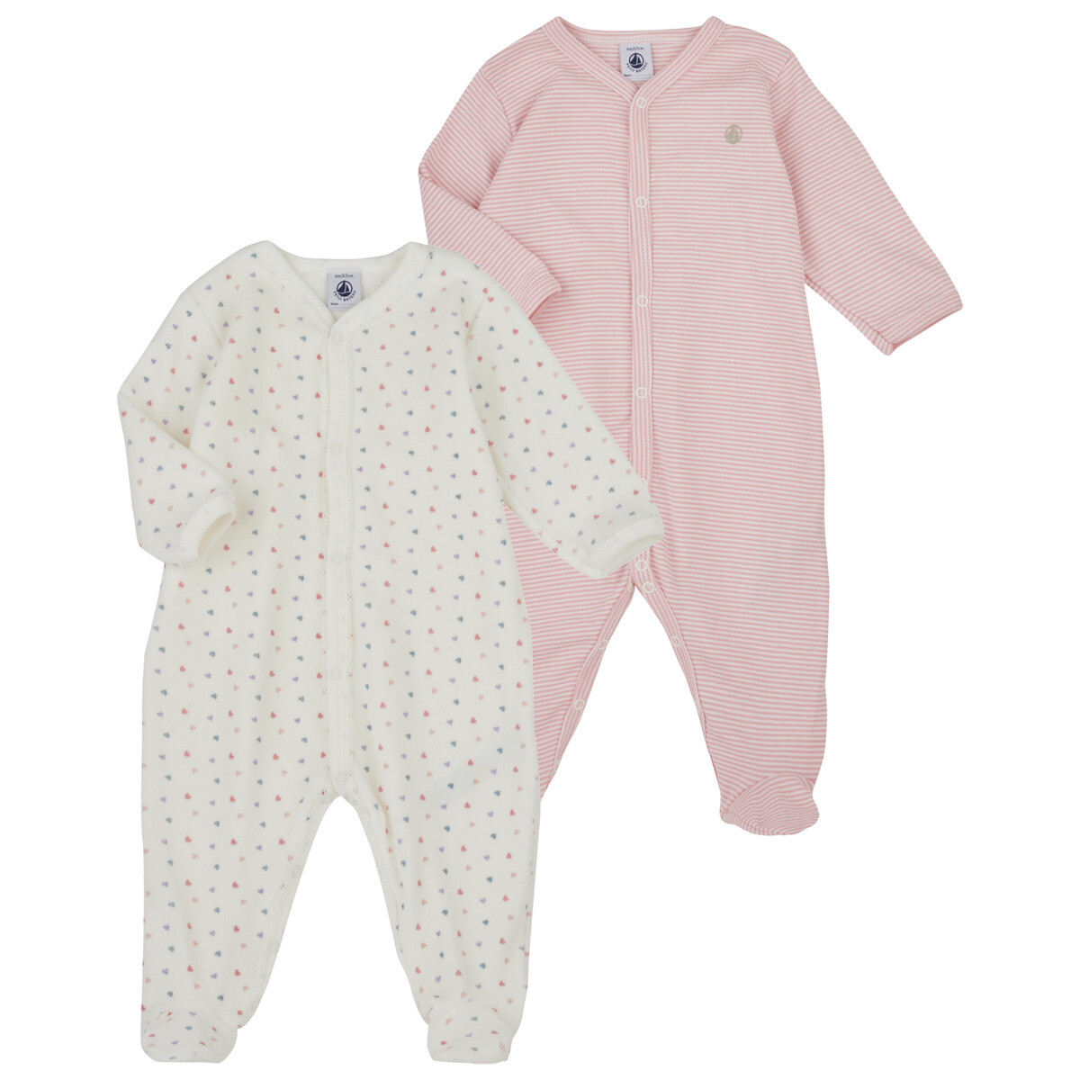 Petit Bateau  LOT PYJAMA X2  Růžová