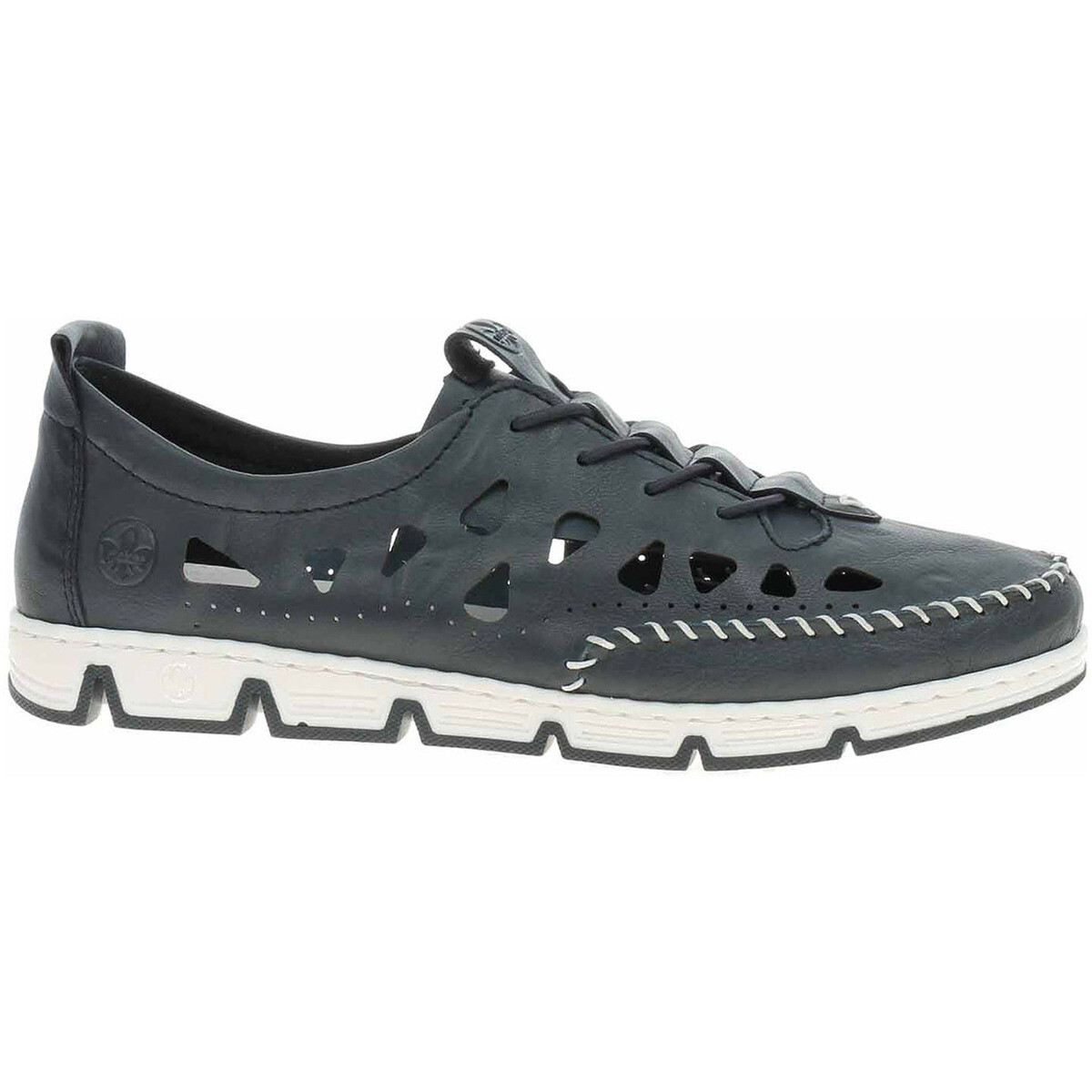 Rieker  Dámské mokasiny  49956-14 blau  Modrá