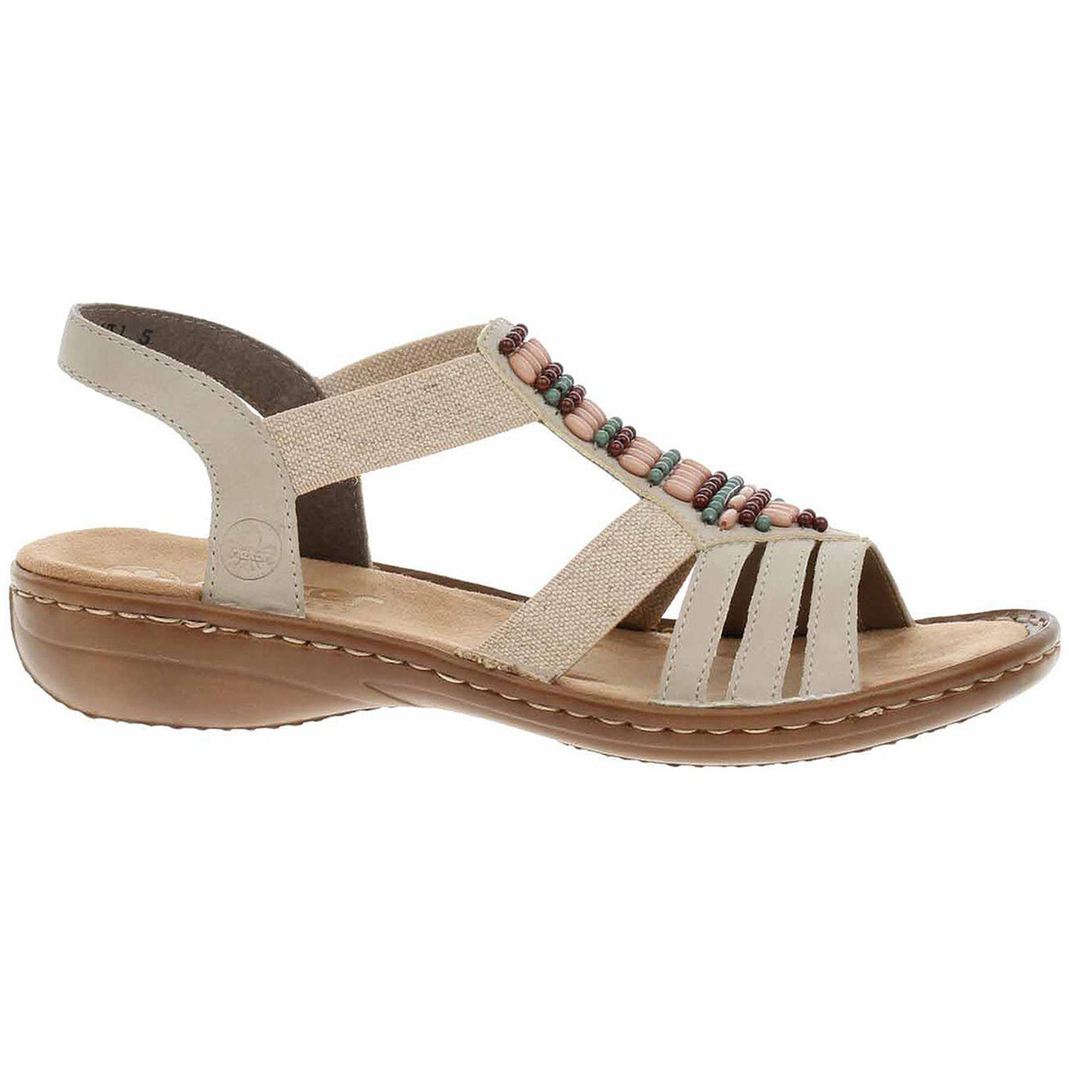 Rieker  Dámské sandály  60851-62 beige  Béžová