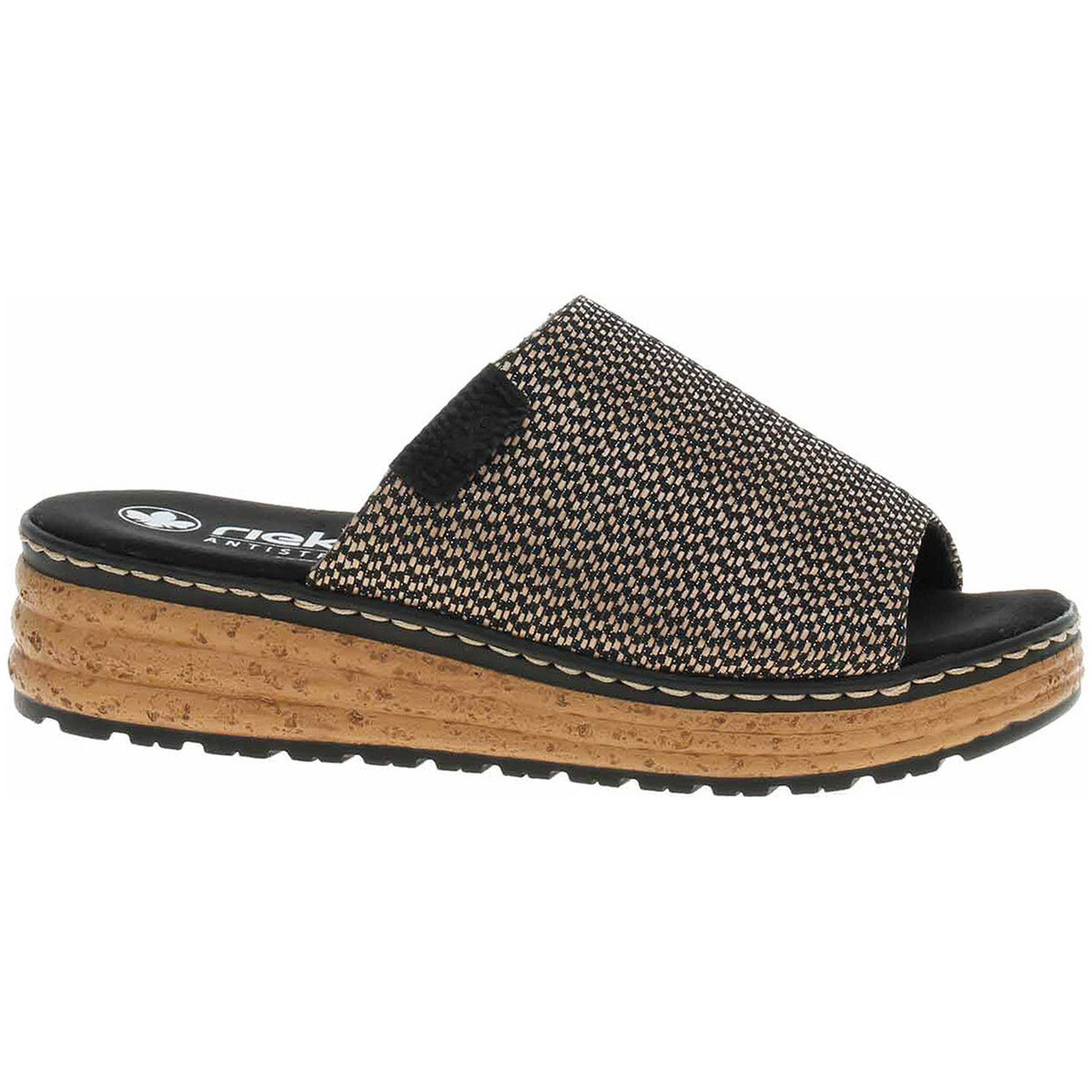 Rieker  Dámské pantofle  62768-90 schwarz  Černá