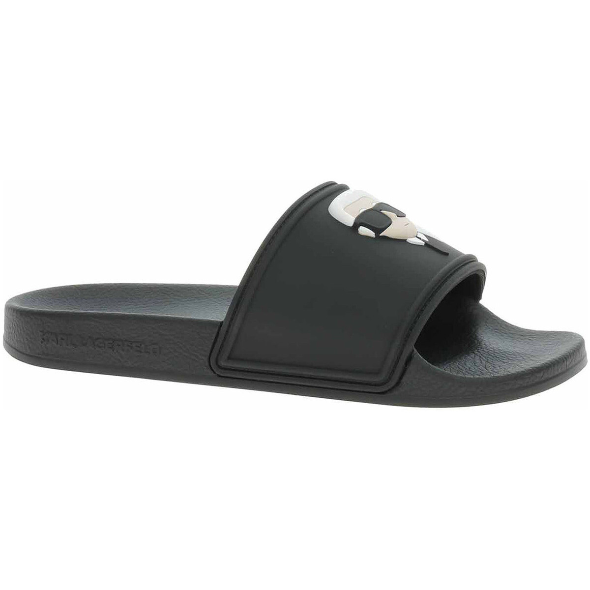 Karl Lagerfeld  dámské plážové KL80905A V00 Black Rubber  Černá