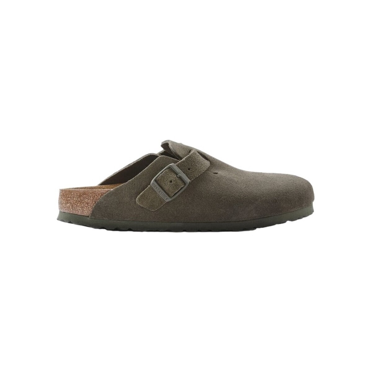 BIRKENSTOCK  Boston Suede Leather Narrow - Thyme  Zelená