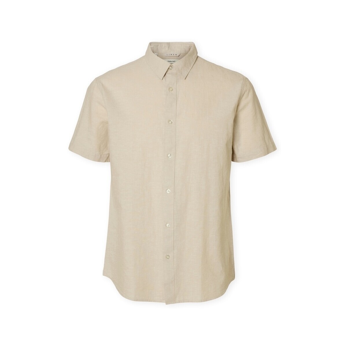 Selected  Noos Reg-Sun Shirt - Pure Cashemere  Béžová