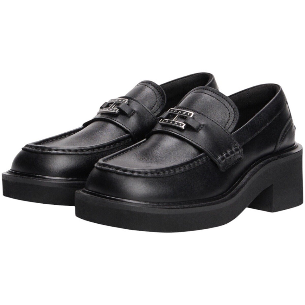 Tommy Hilfiger  TJW CHUNKY HEEL LOAF EN0EN02789  Černá