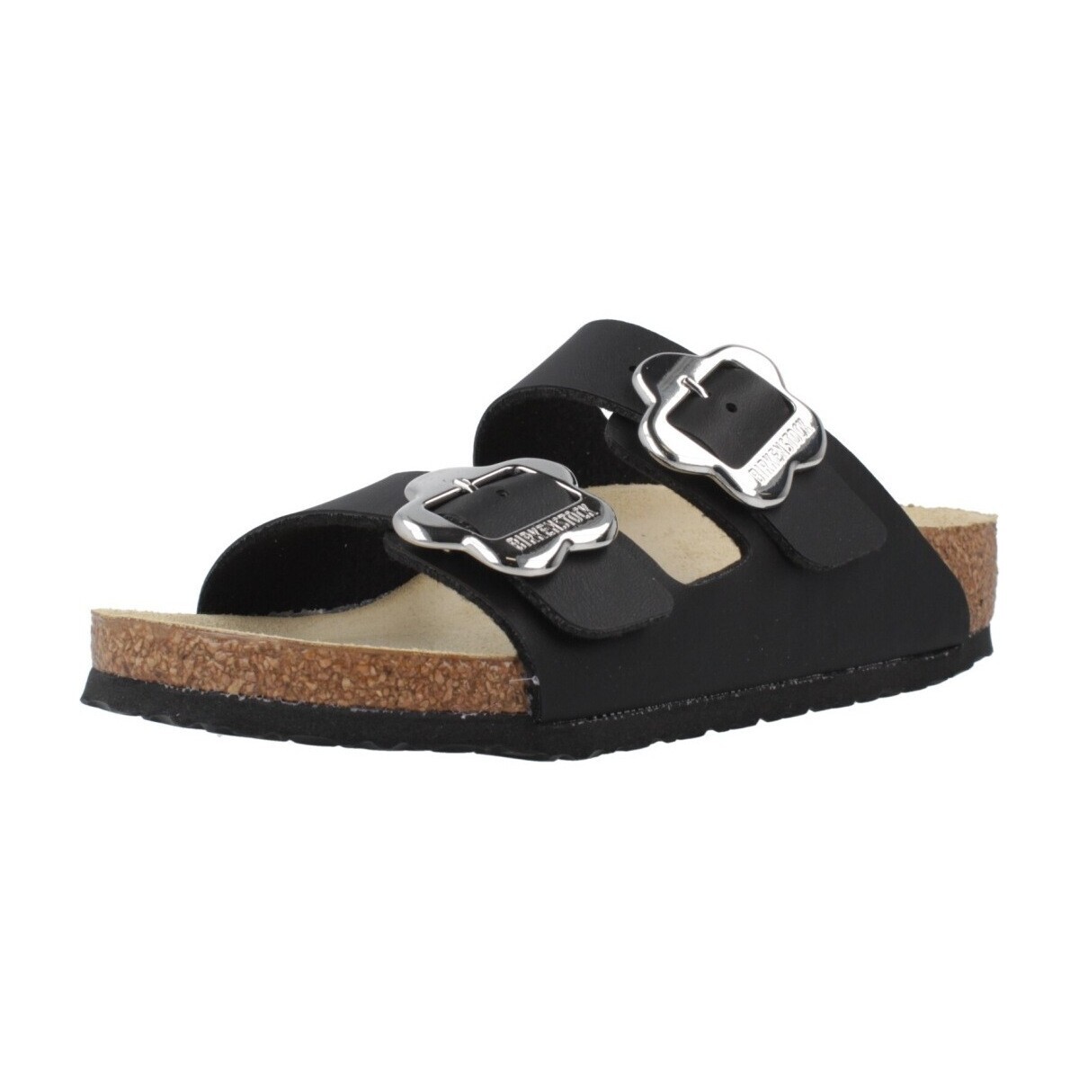 BIRKENSTOCK  ARIZONA FLOWER BUCKLE KIDS  Černá