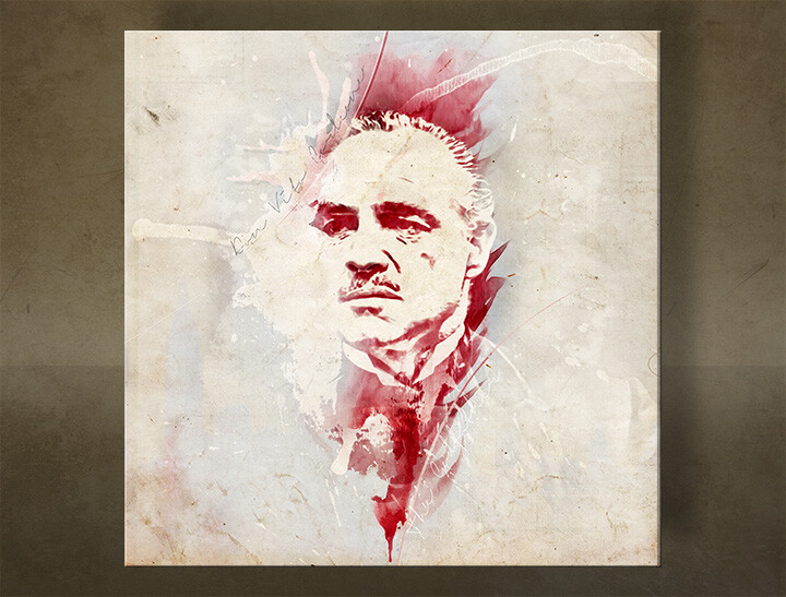 Nástěnný obraz Kmotr Marlon Brando - AQUArt / Tom Loris 006AA1