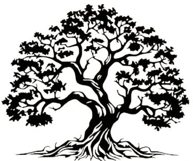 Kovová nástěnná dekorace 30 cm - Strom