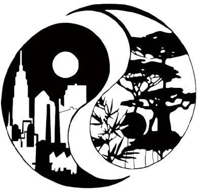 Kovová nástěnná dekorace 30 cm - Jin a Jang