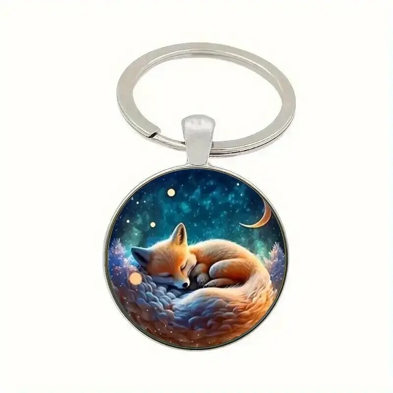 Přívěsek na klíče - Spící liška