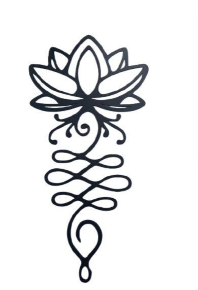 Kovová nástěnná dekorace 36 cm - Lotos