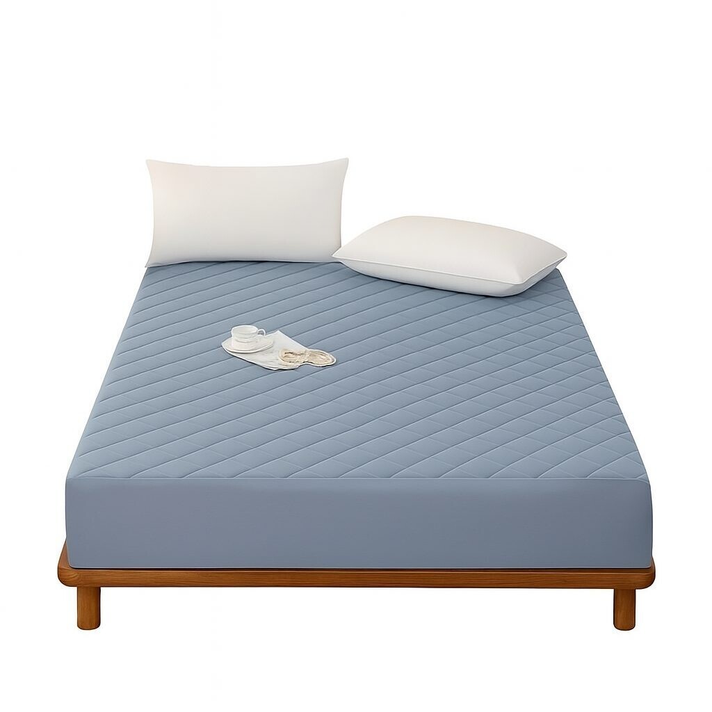 Prošívaný chránič matrace 180 x 200 cm - Šedý