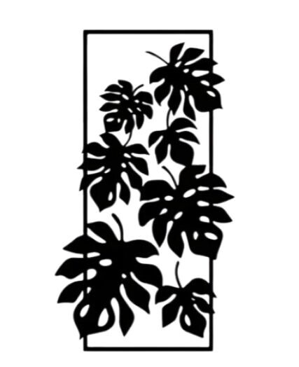 Kovová nástěnná dekorace 30 cm - 7 listů