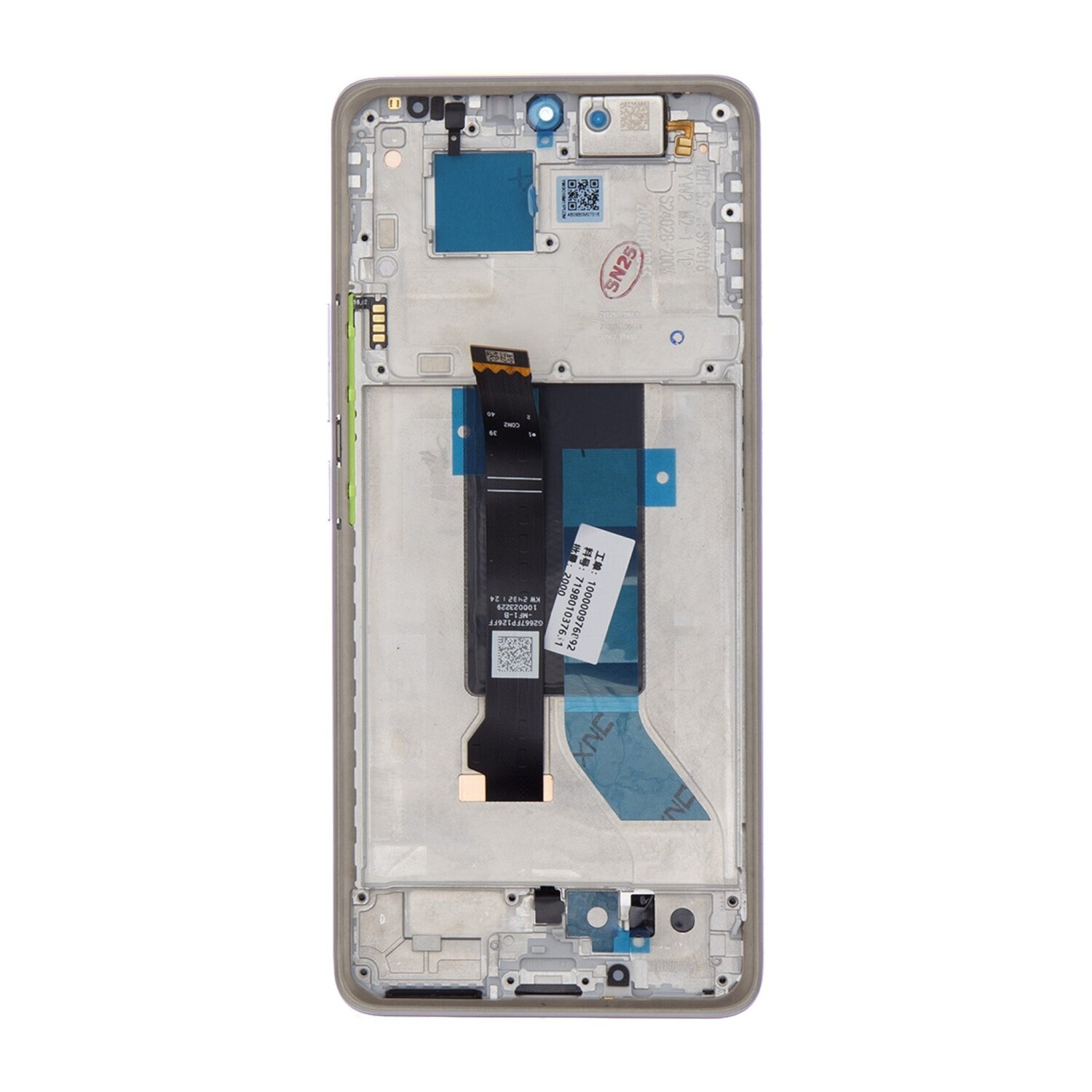 LCD display + dotyková deska + přední kryt pro Xiaomi Redmi Note 14 Pro 4G, purple (Service Pack)