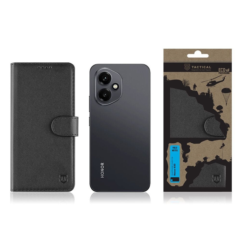 Flipové pouzdro Tactical Field Notes pro Honor 400, černá