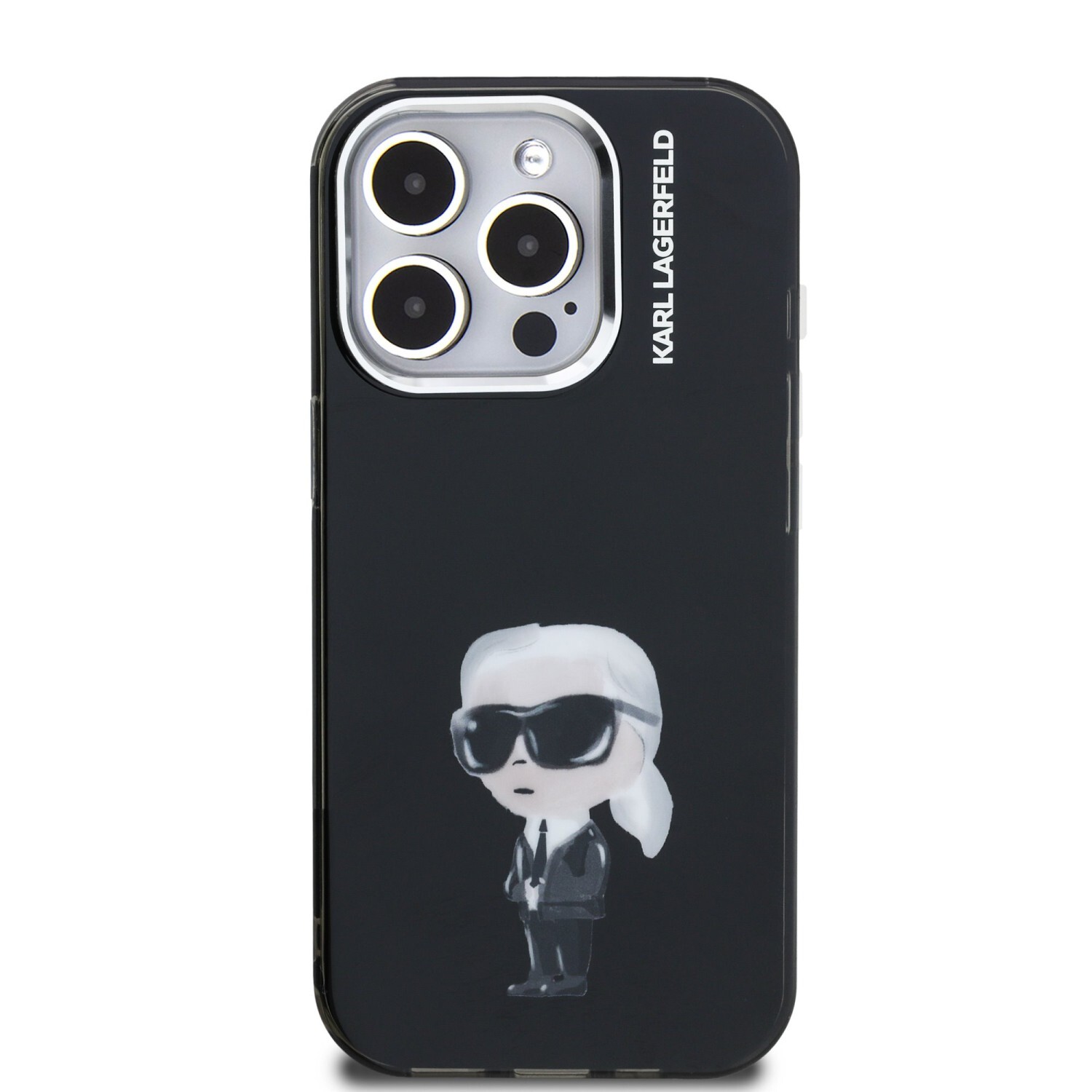 Zadní kryt Karl Lagerfeld IML Aquarelle Karl pro Apple iPhone 15 Pro Max, černá