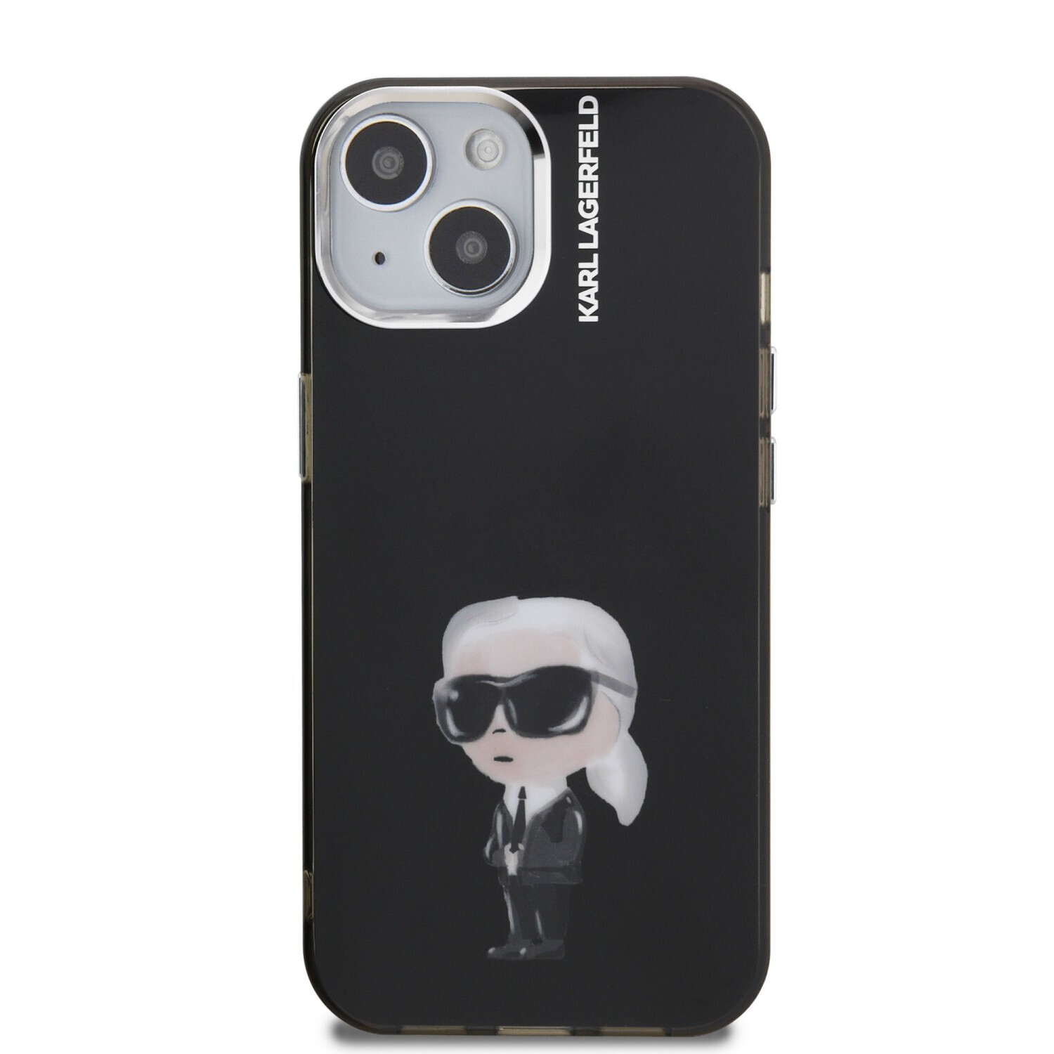 Zadní kryt Karl Lagerfeld IML Aquarelle Karl pro Apple iPhone 15, černá