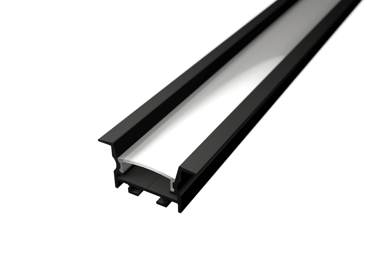 LED Solution Vestavný profil pro LED pásky V25 černý Vyberte variantu a délku: Profil bez difuzoru 1m LP316B-1M