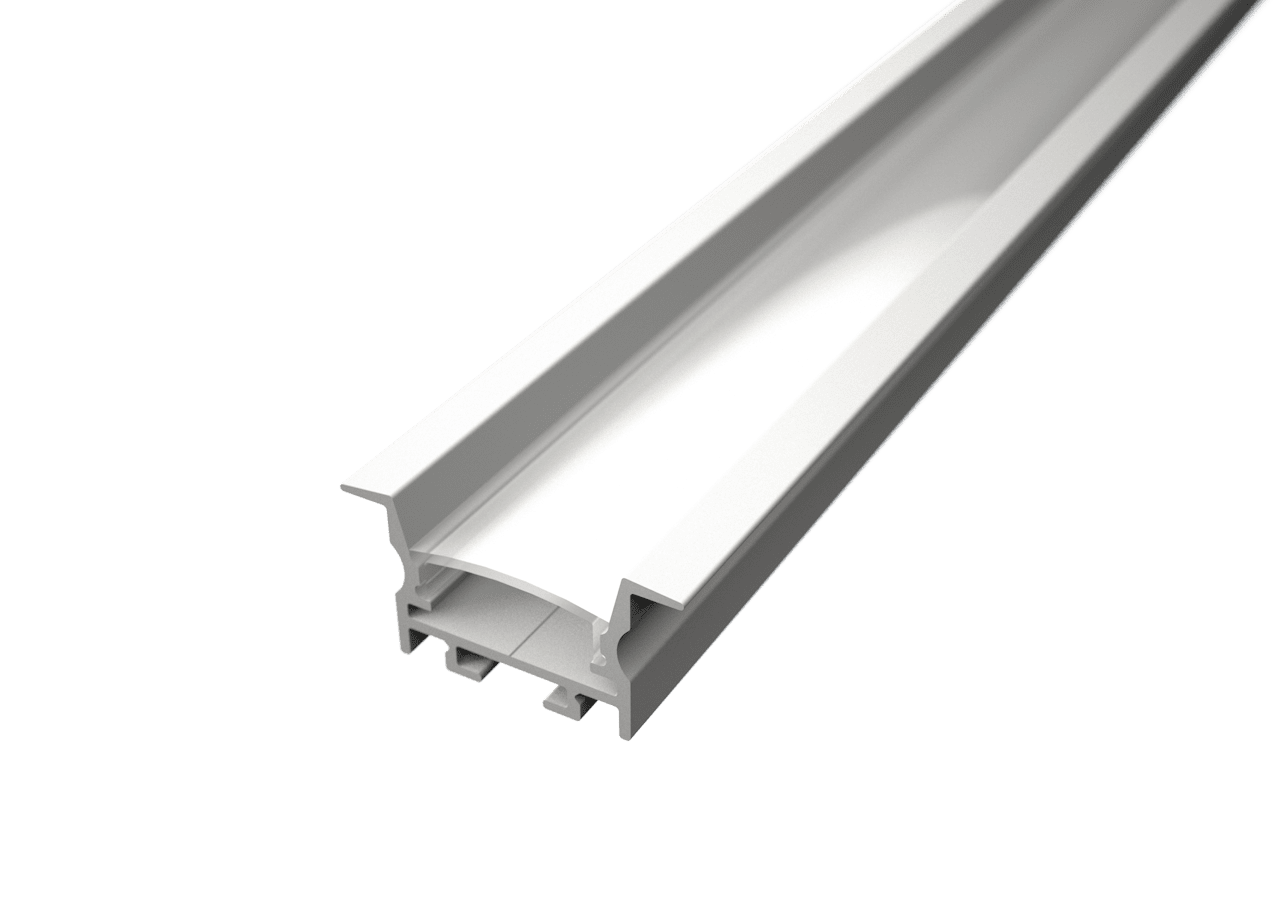 LED Solution Vestavný profil pro LED pásky V25 bílý Vyberte variantu a délku: Profil bez difuzoru 1m LP316W-1M