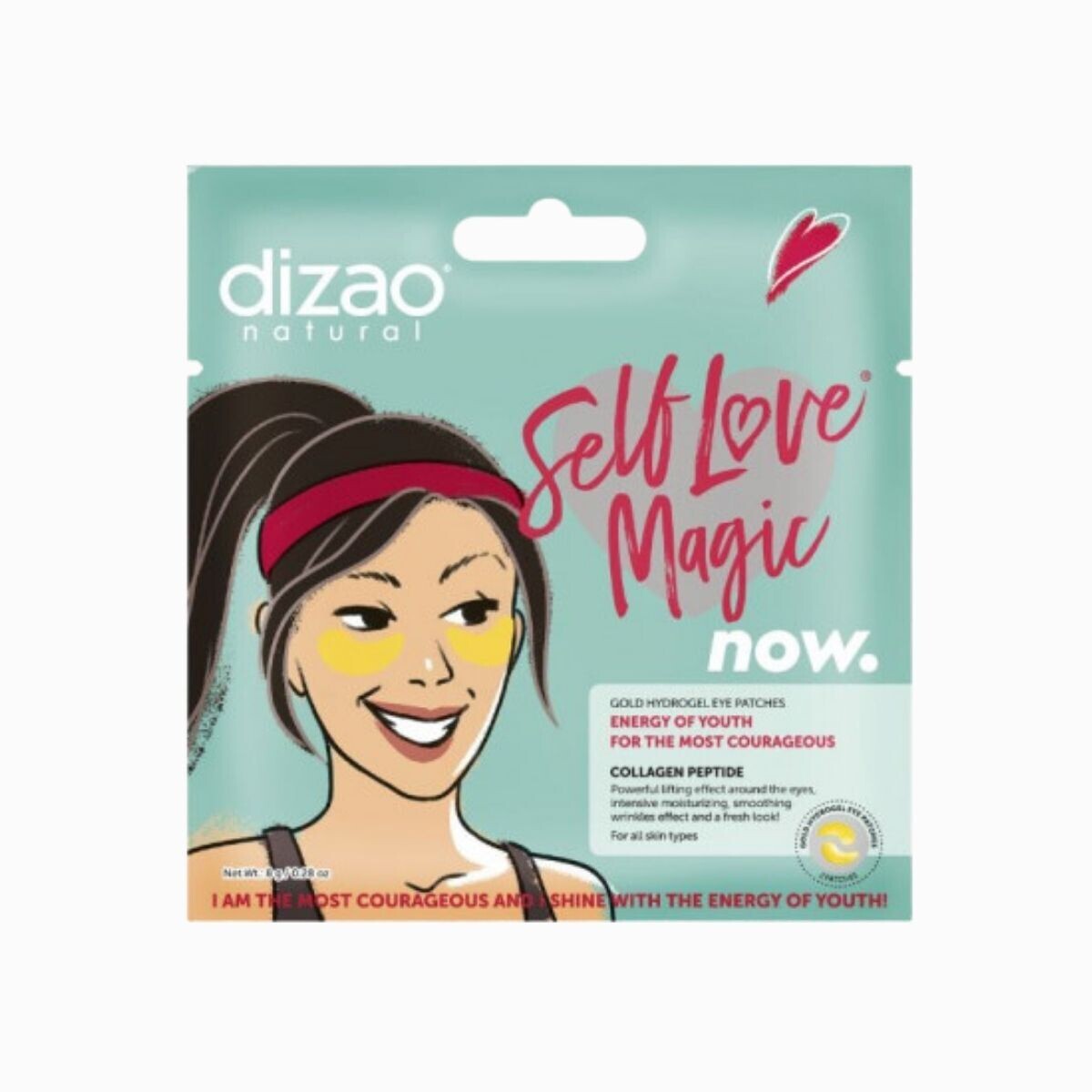 Přírodní hydrogelová oční maska s kolagenem Gold 8g - Dizao