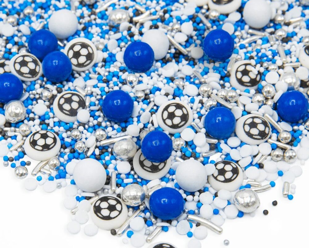 Cukrové zdobení football modré - Happy Sprinkles