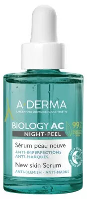 A-DERMA Noční peelingové sérum Biology AC Night-Peel (New Skin Serum) 30 ml