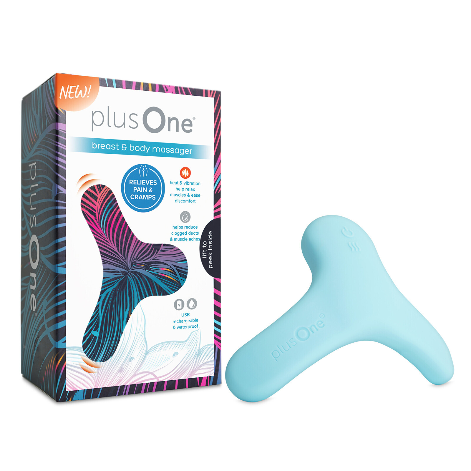 PlusOne Prsní a tělový vibrační masér Care Touch