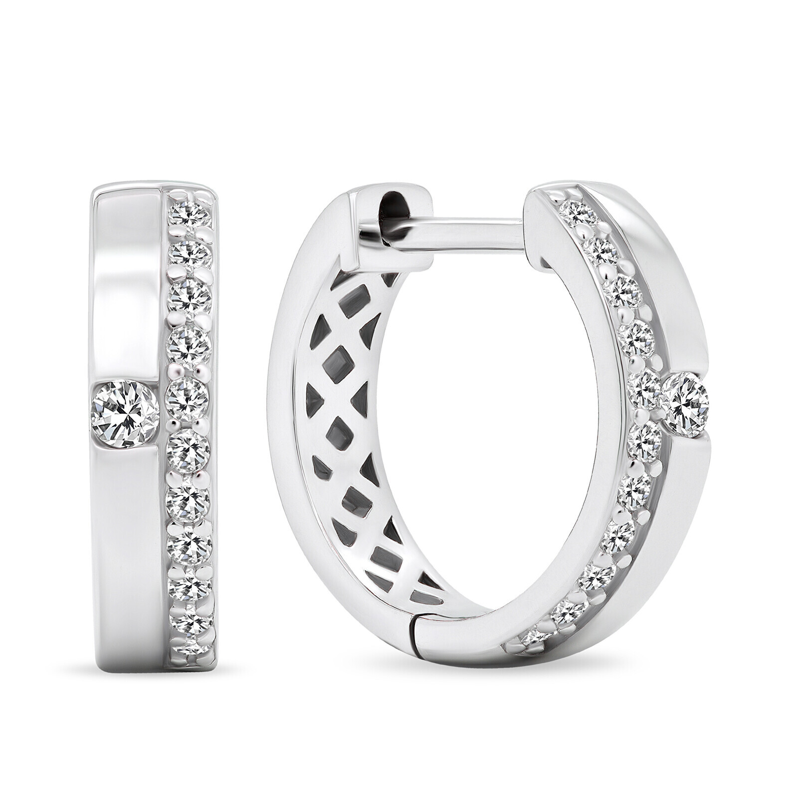 Brilio Silver Oblíbené stříbrné kruhy se zirkony EA471W