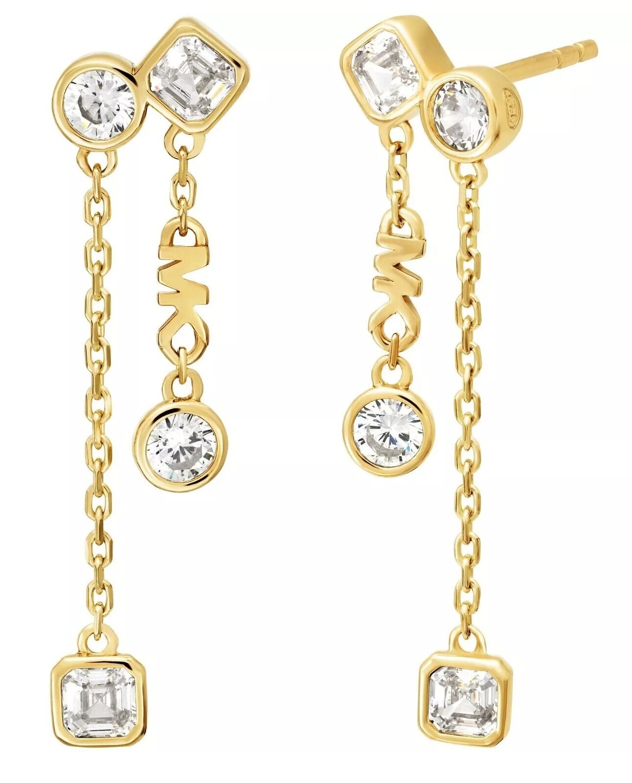 Michael Kors Luxusní pozlacené náušnice se zirkony Premium MKC1773710