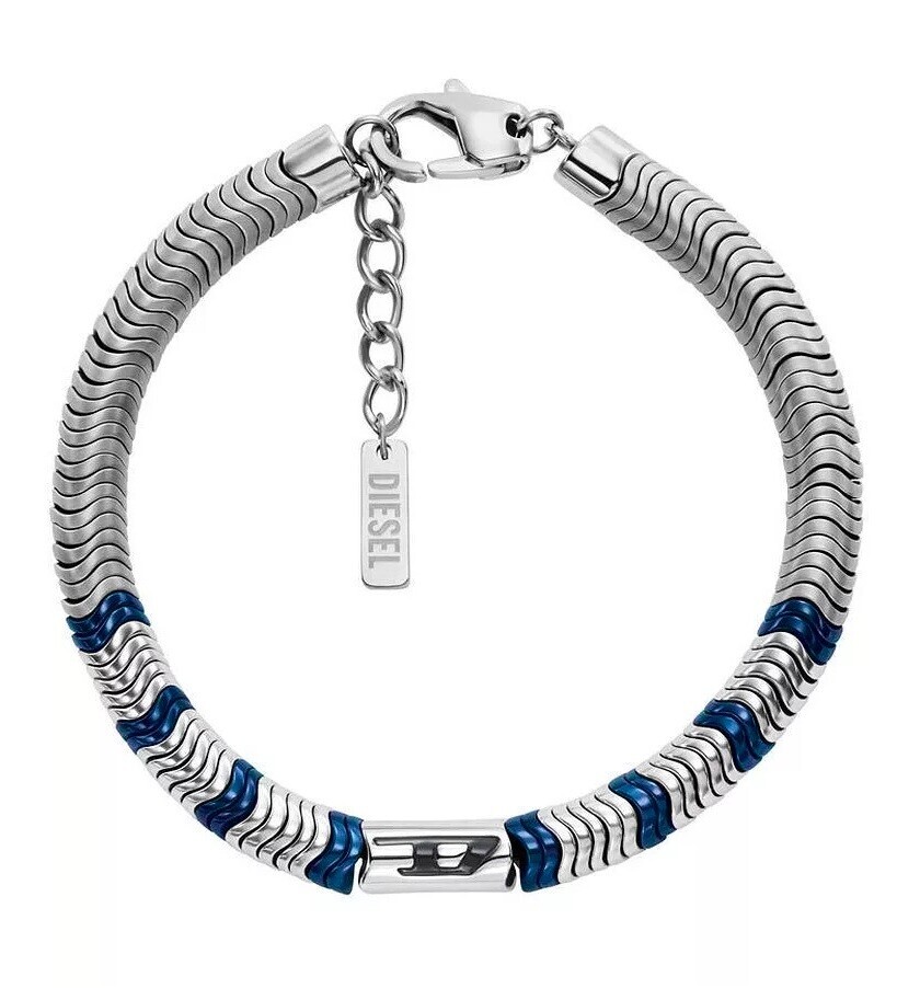 Diesel Pánský ocelový bicolor náramek s hematitem DX1572931